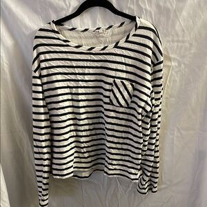 Alex Mill Black and White Striped Top